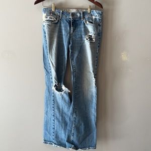 Joe’s jeans low rise holes in the knees